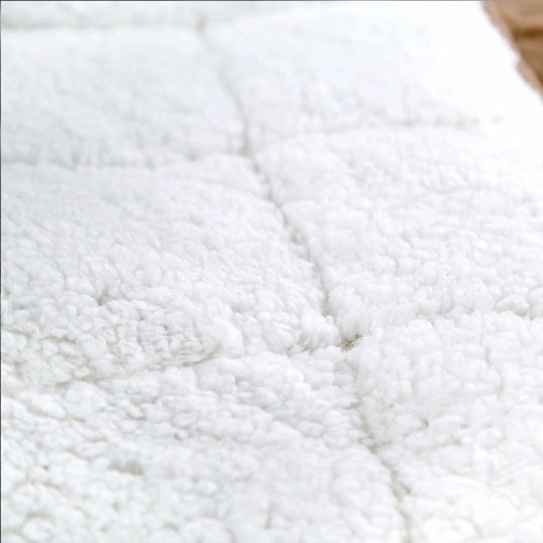 6.8Kg Sherpa Fleece Weighted Blanket - Beige - THROWS/BLANKETS - Beattys of Loughrea