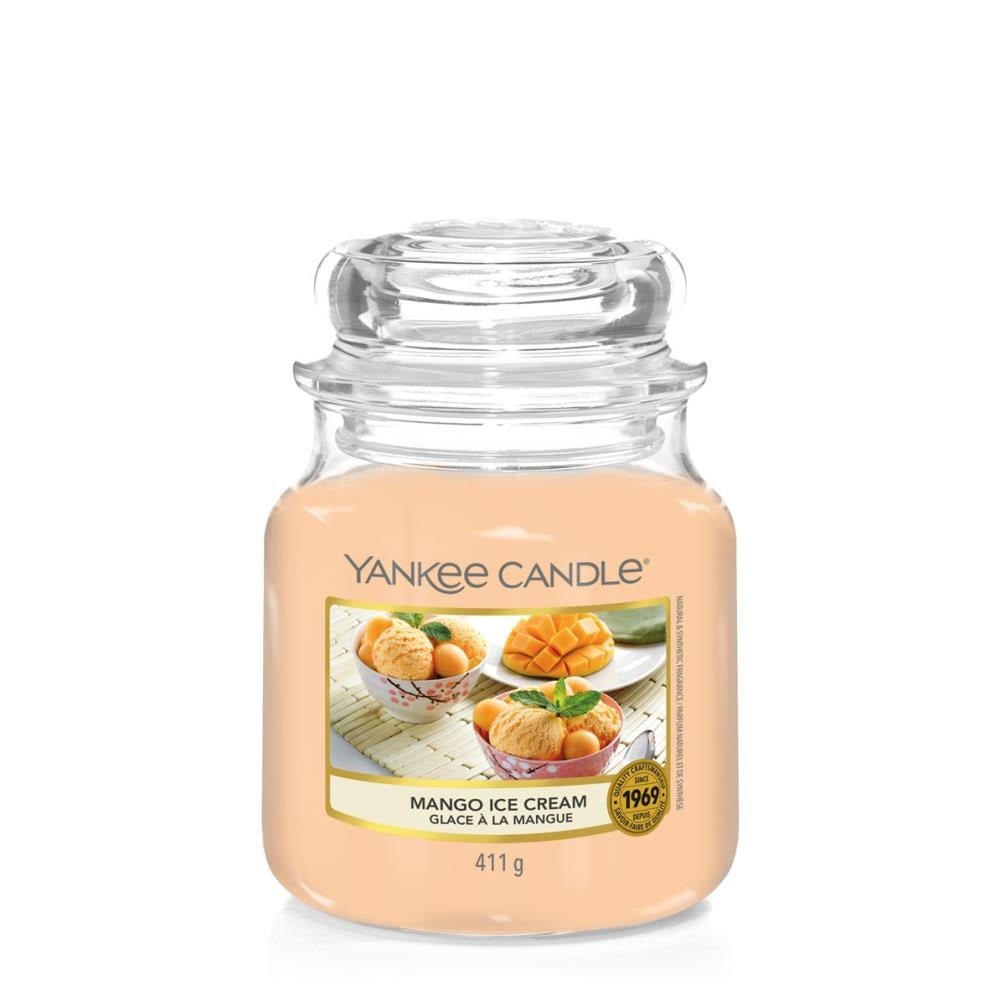 Mango Ice Cream Medium Yankee Candle Jar 411g - CANDLES - Beattys of Loughrea