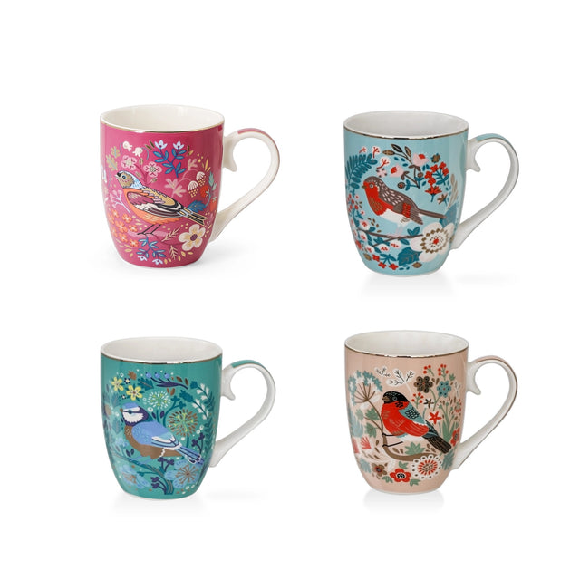 TIPPERARY CRYSTAL Birdy Set of 4 Mugs - MUG SETS - Beattys of Loughrea