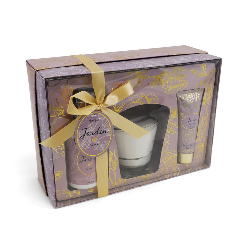 TIPPERARY CRYSTAL Jardin Lavender Candle & Handcream Tube & Pump Set - CANDLES - Beattys of Loughrea