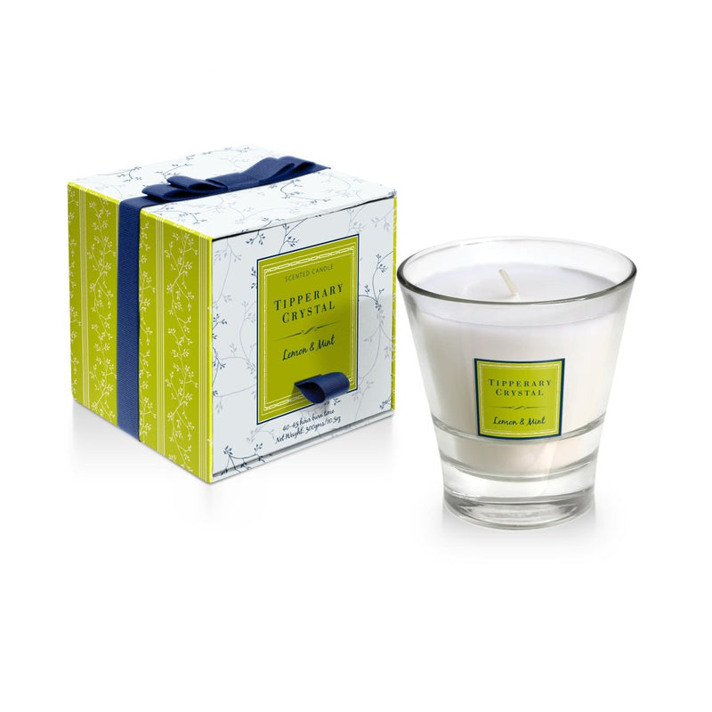 TIPPERARY CRYSTAL Lemon & Mint Filled Tumbler Glass - CANDLES - Beattys of Loughrea