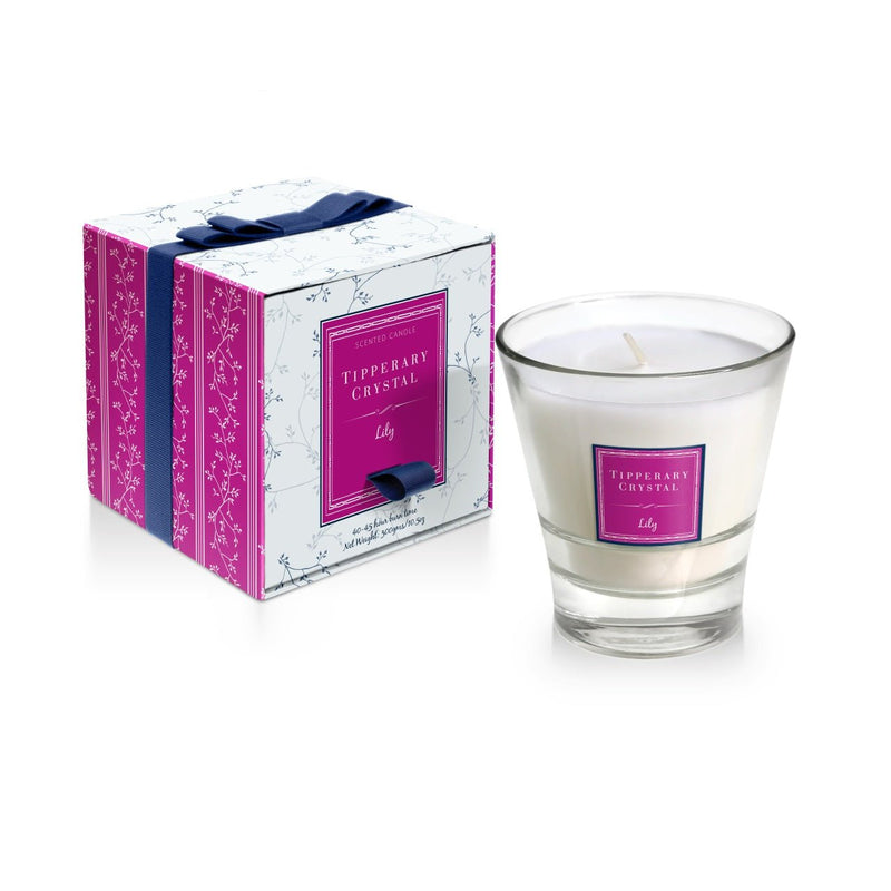 TIPPERARY CRYSTAL Lily Filled Tumbler Glass - CANDLES - Beattys of Loughrea