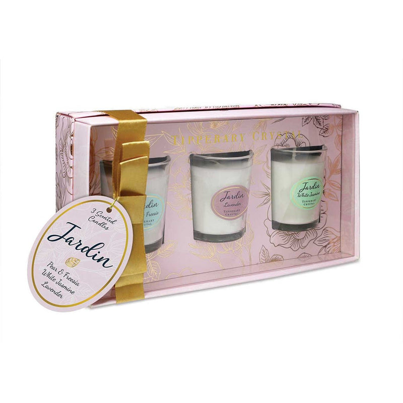 TIPPERARY CRYSTAL Jardin Collection Set 3 Candles - CANDLES - Beattys of Loughrea
