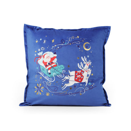 TIPPERARY CRYSTAL Christmas Cushion - Santa on Sleigh - CUSHIONS/COVERS - Beattys of Loughrea