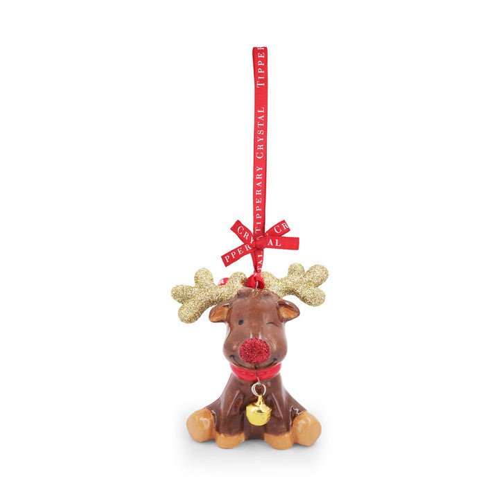 Tipperary Crystal Porcelain Reindeer Christmas Decoration - CANDLES - Beattys of Loughrea