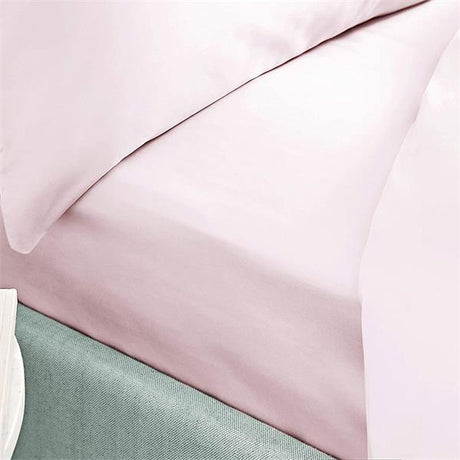 Bianca 400TC Cotton Sateen Fitted Sheet Blush - Kingsize - SHEETS/VALANCE/MATTRESS COVER - Beattys of Loughrea