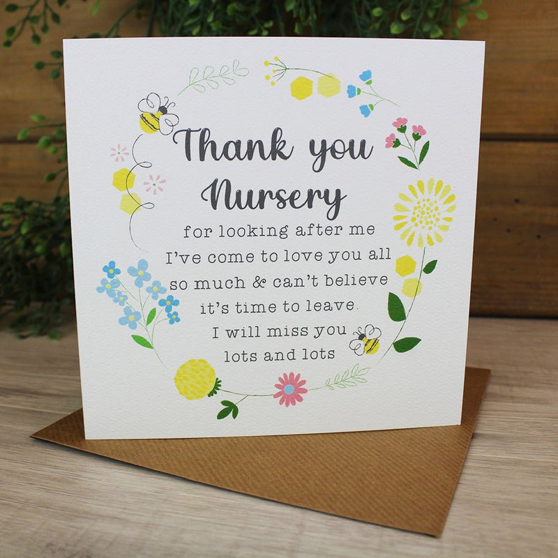 Greeting Card - Thank You Nursery - CARD/GIFTWRAP/GIFTBAGS - Beattys of Loughrea