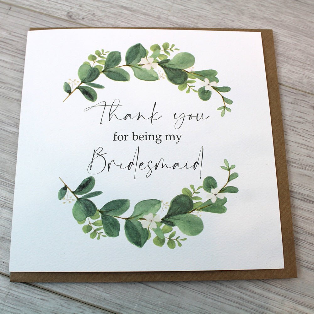 Greeting Card - Thank You Bridesmaid - CARD/GIFTWRAP/GIFTBAGS - Beattys of Loughrea