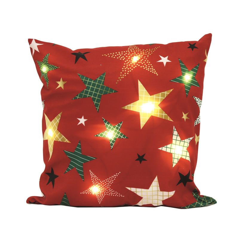 LED Light Up Star Cushion 45cm - XMAS ROOM DECORATION LARGE AND LIGHT UP - Beattys of Loughrea