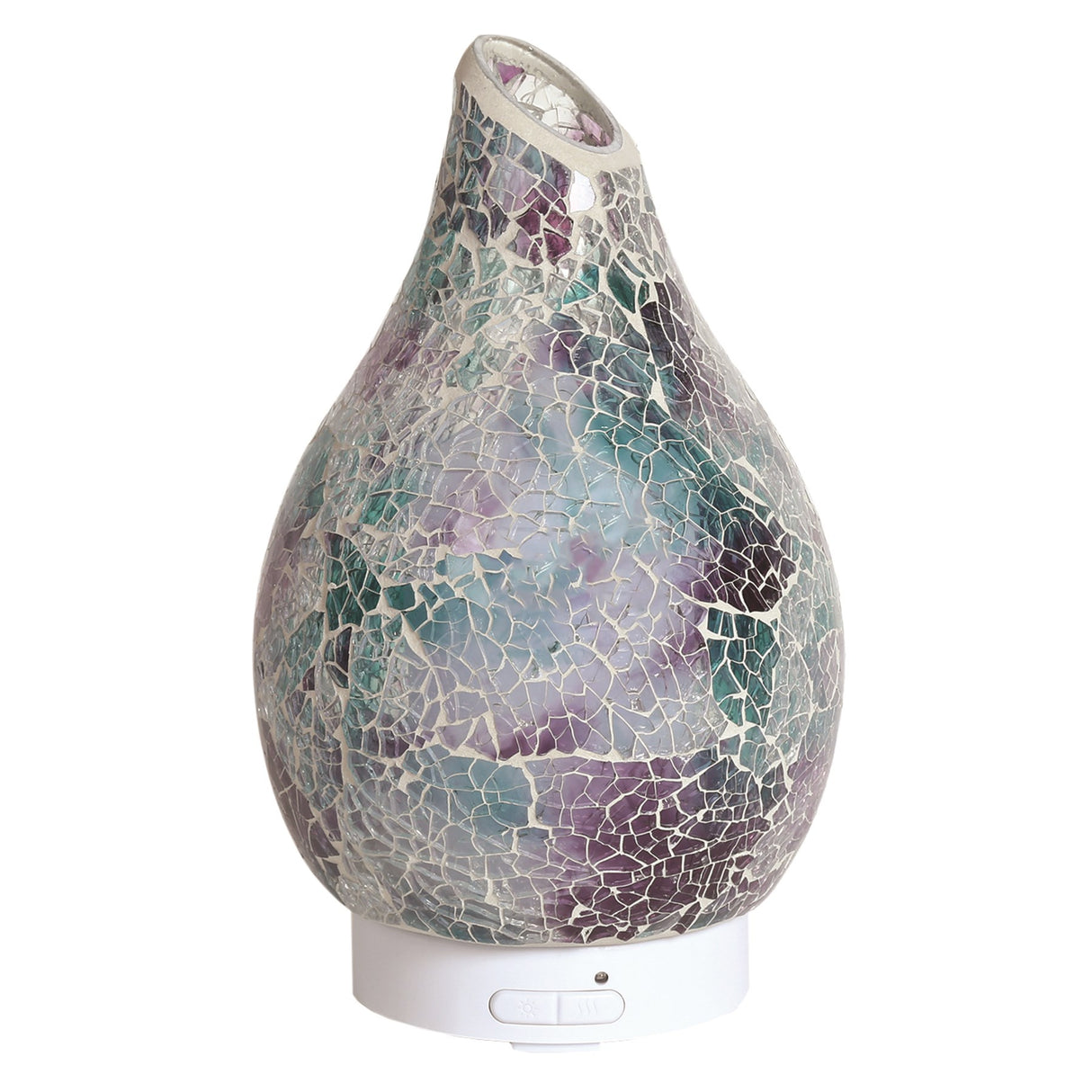 LED Ultrasonic Diffuser - Teal Crackle - POT POURRI/AROMATHERAPY/OILS/DIFFUSER - Beattys of Loughrea