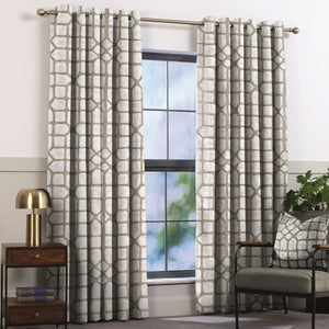 Canova Mink Eyelet Curtains 90 x 90 - CURTAINS - READY MADE - Beattys of Loughrea