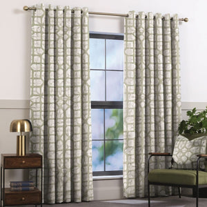 Canova Eucalyptus Eyelet Curtains 90 x 90 - CURTAINS - READY MADE - Beattys of Loughrea