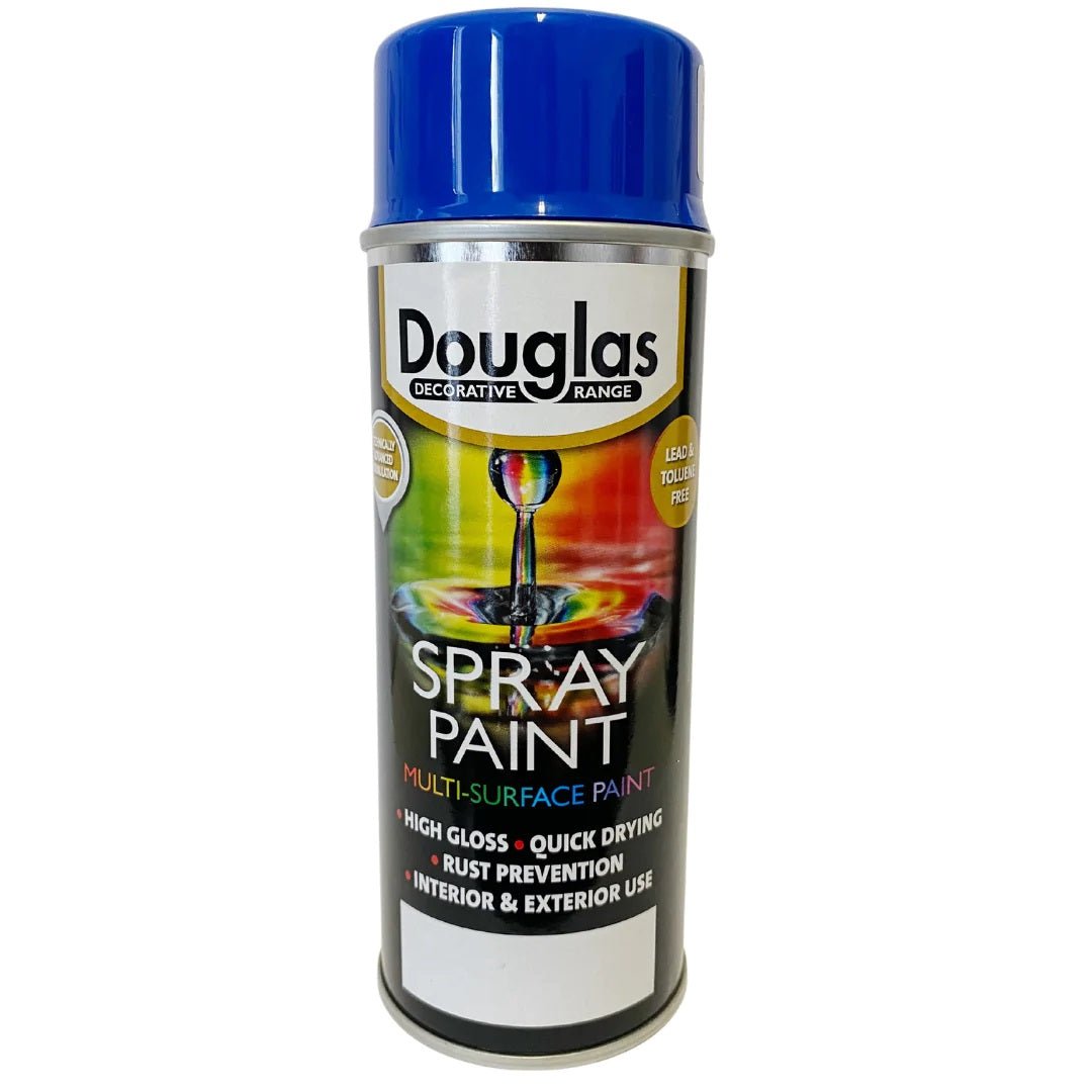 Douglas Spray Paint - Dark Blue 400ml - METAL PAINTS - Beattys of Loughrea