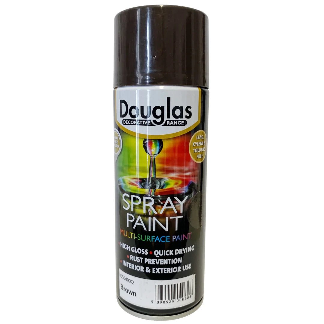 Douglas Spray Paint - Brown 400ml - METAL PAINTS - Beattys of Loughrea