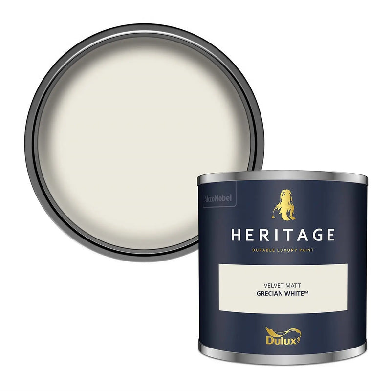 Dulux Heritage Tester Grecian White 125Ml - SPECIALITY PAINT/ACCESSORIES - Beattys of Loughrea