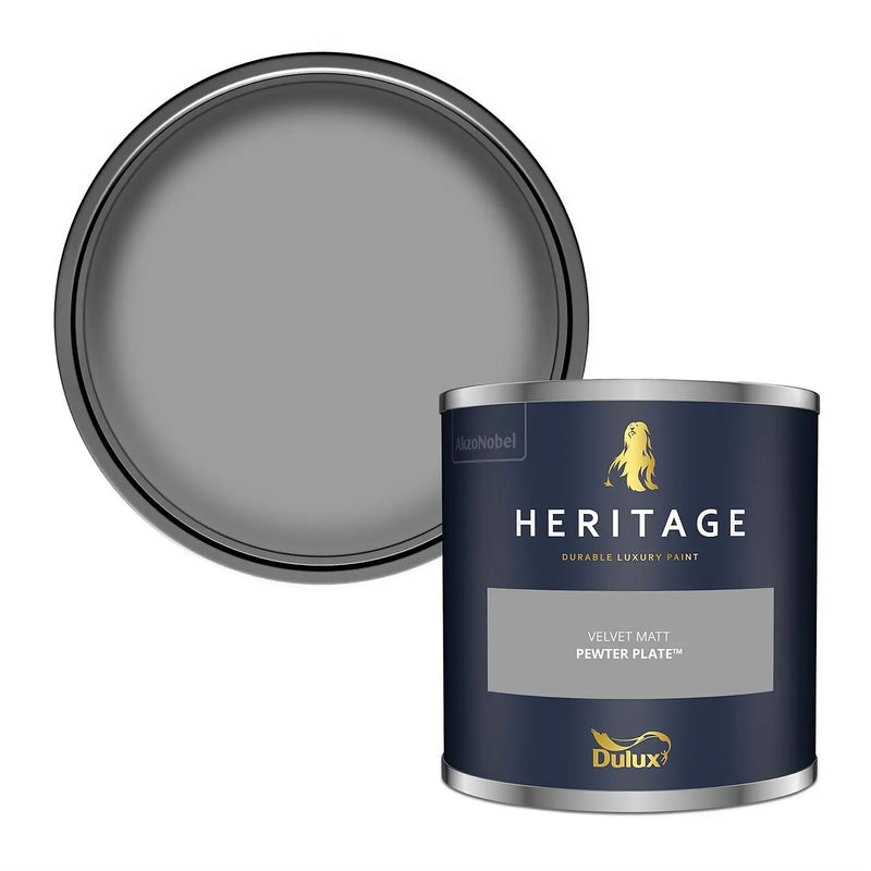 Dulux Heritage Tester Pewter Plate 125Ml - SPECIALITY PAINT/ACCESSORIES - Beattys of Loughrea