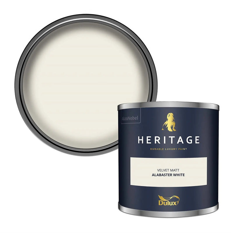 Dulux Heritage Tester Alabaster White 125Ml - SPECIALITY PAINT/ACCESSORIES - Beattys of Loughrea