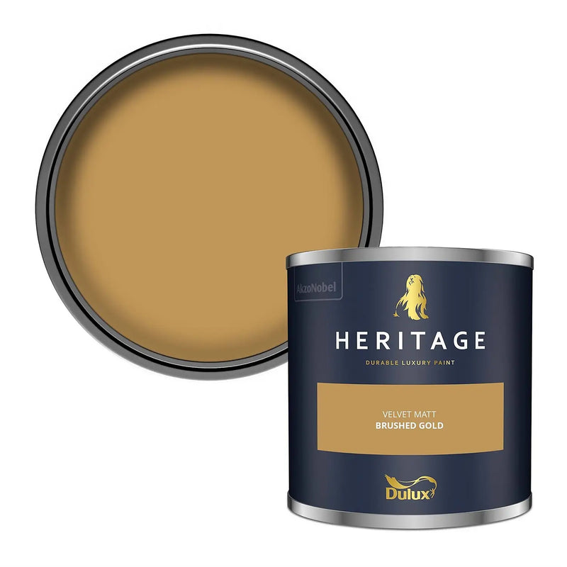 Dulux Heritage Tester Brushed Gold 125Ml - SPECIALITY PAINT/ACCESSORIES - Beattys of Loughrea