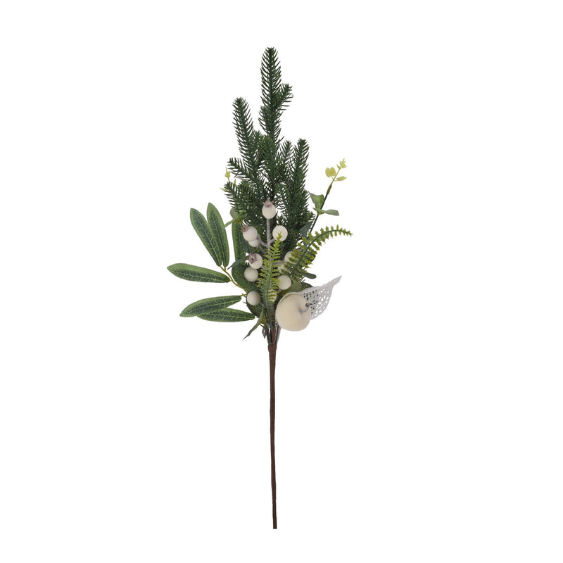 Branch with Leaves and Berries 60cm - XMAS BRANCHES/ TABLE DISPLAYS - Beattys of Loughrea