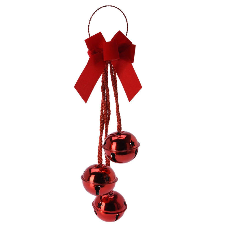 Christmas Door Hanger Bells – Red - XMAS HANGING DECOS - Beattys of Loughrea
