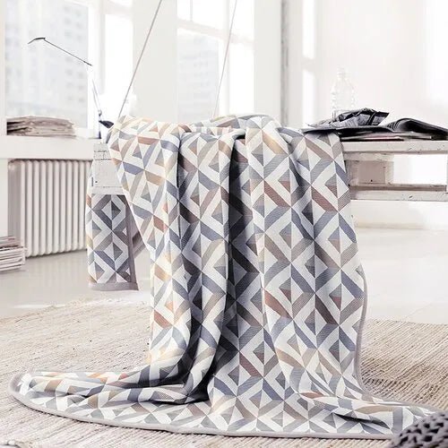 Biederlack Cotton Rich Blanket 150 x 200cm Quilt Pastel - THROWS/BLANKETS - Beattys of Loughrea