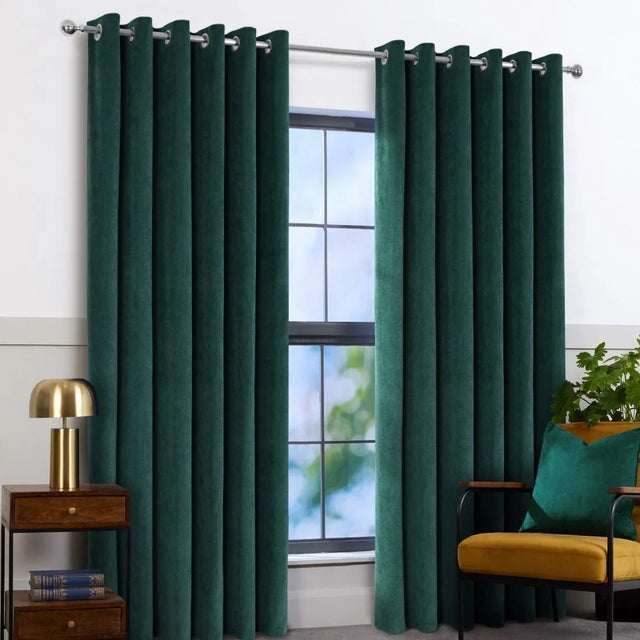 Arosa Emerald Eyelet Curtains 66 x 90 - CURTAINS - READY MADE - Beattys of Loughrea