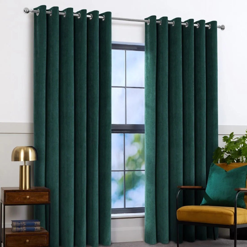 Arosa Emerald Eyelet Curtains 90 x 90 - CURTAINS - READY MADE - Beattys of Loughrea