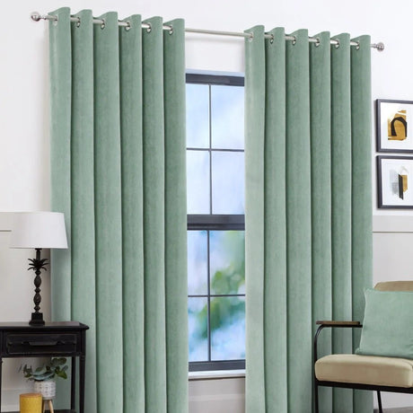 Arosa Eucalyptus Eyelet Curtains 90 x 90 - CURTAINS - READY MADE - Beattys of Loughrea