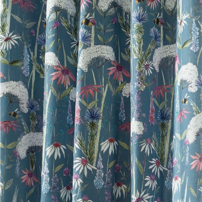 Hermione Indigo Eyelet Curtains 90 x 90 - CURTAINS - READY MADE - Beattys of Loughrea