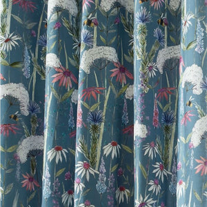 Hermione Indigo Eyelet Curtains 90 x 90 - CURTAINS - READY MADE - Beattys of Loughrea