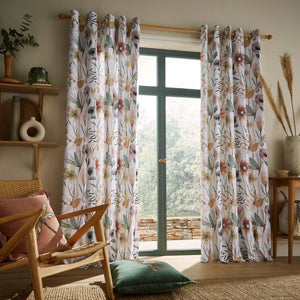 Oceania Sandstone Eyelet Curtains 90 x 90 - CURTAINS - READY MADE - Beattys of Loughrea