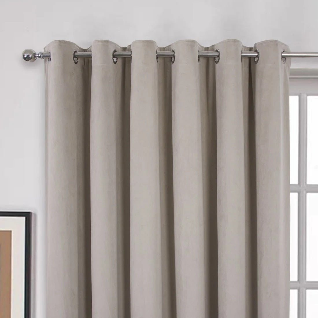 Aspen Sesame Eyelet Curtains 66 x 72 - CURTAINS - READY MADE - Beattys of Loughrea