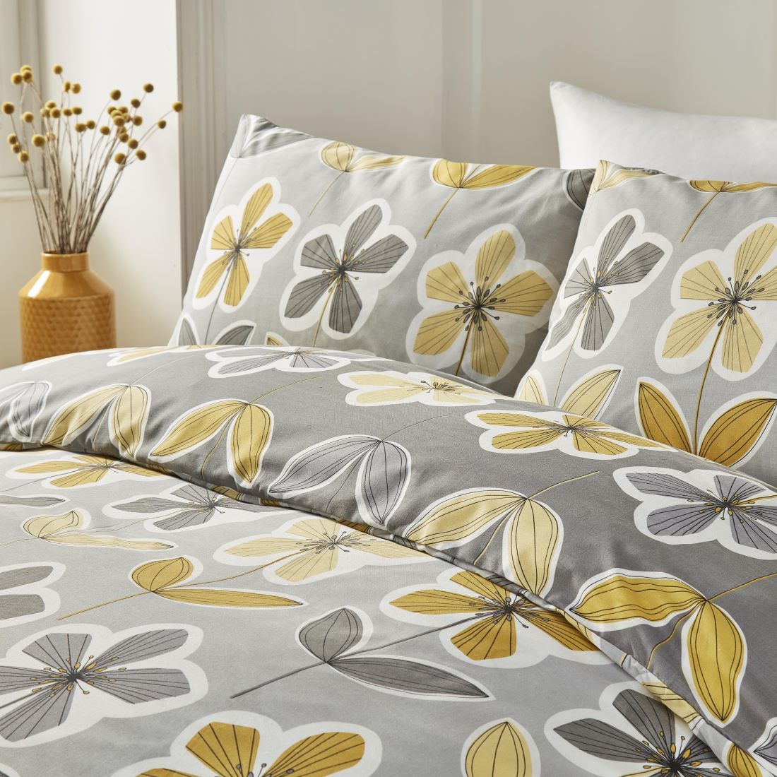 Thea Grey Duvet Set Kingsize - DUVET COVERS - Beattys of Loughrea