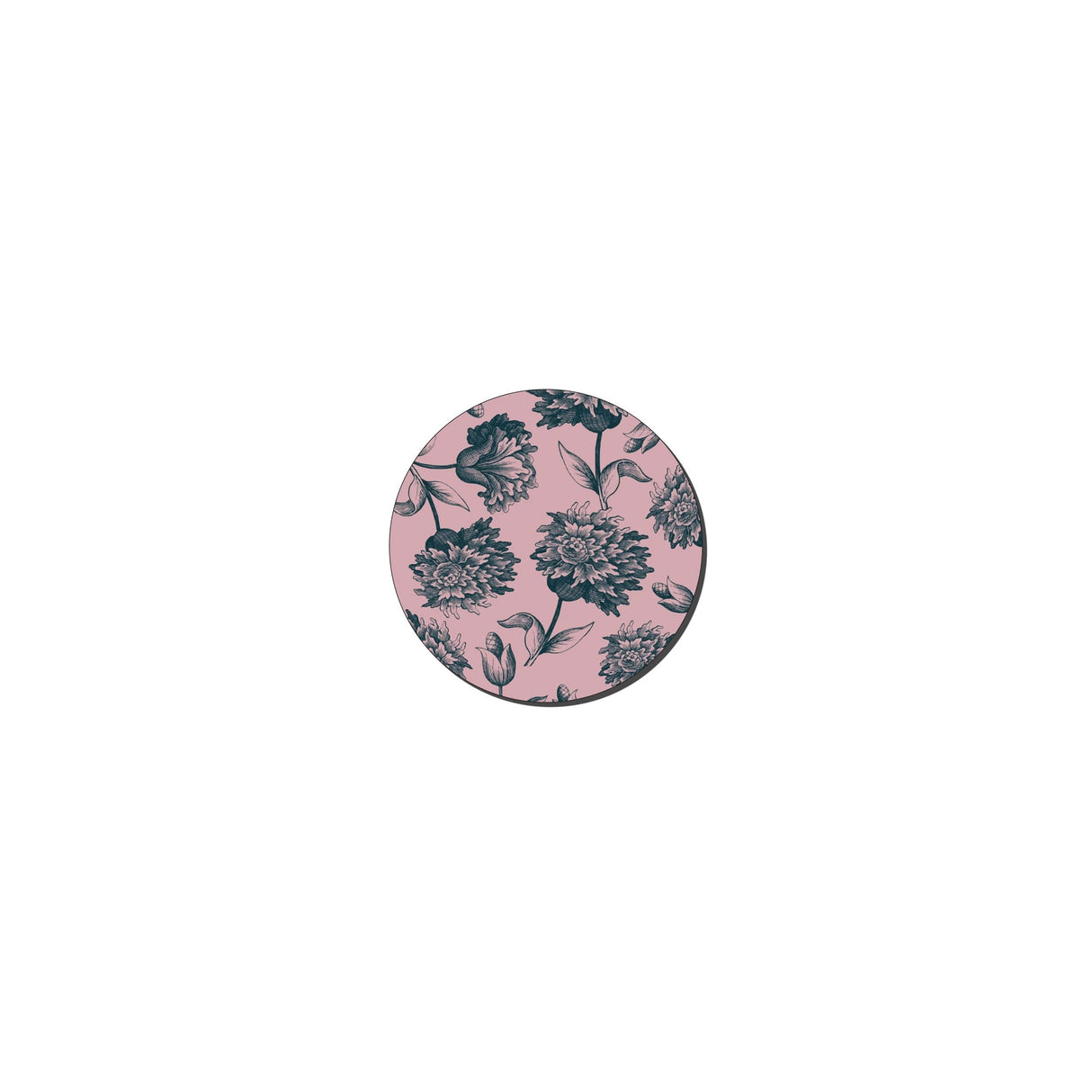 Denby Rose Engraved Floral Round Set Of 6 Coasters - TABLEMATS/COASTERS - Beattys of Loughrea