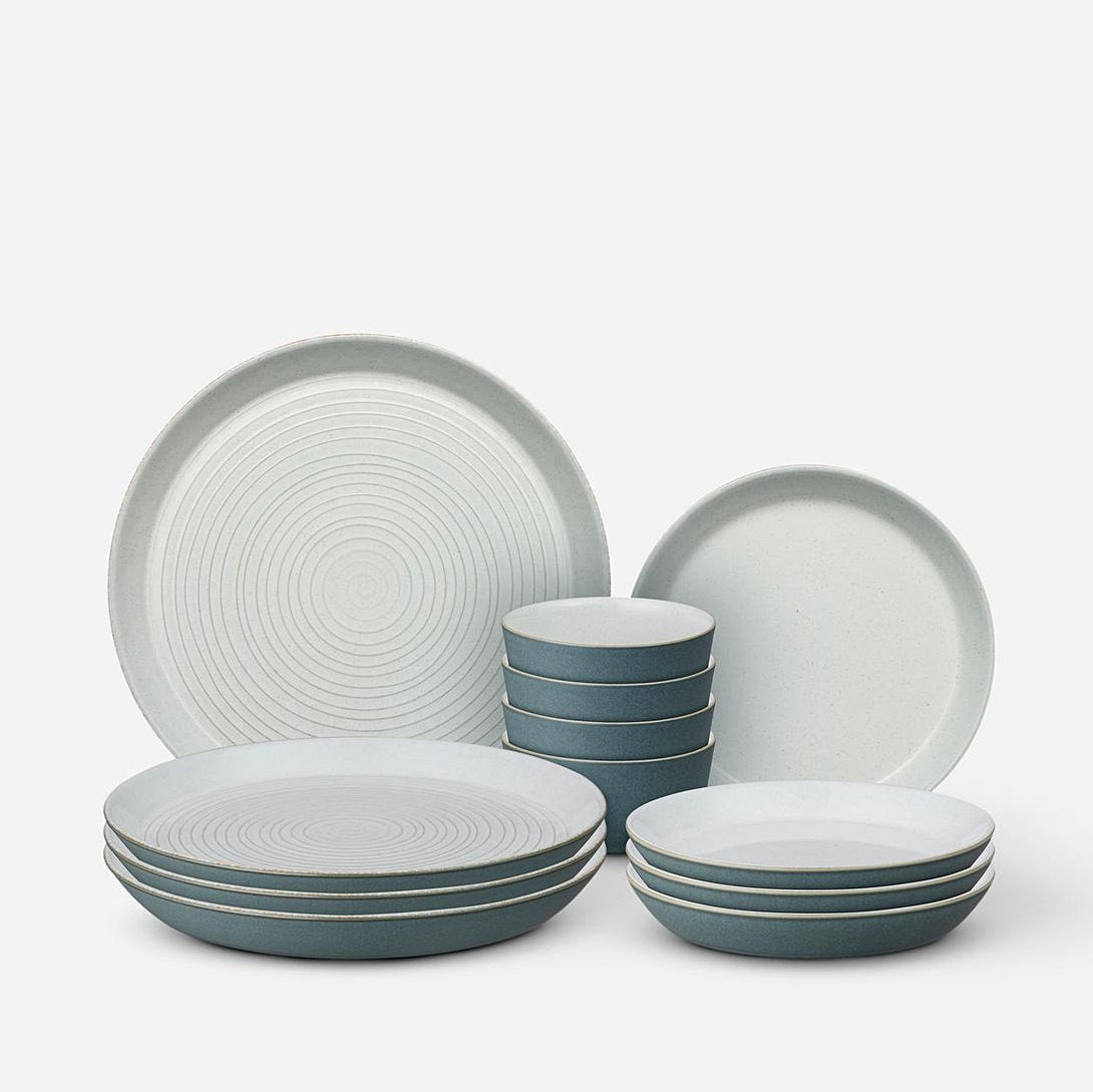 Denby Impression Charcoal Blue 12Pc Dinner Set - TABLEWARE SETS - GENERAL - Beattys of Loughrea