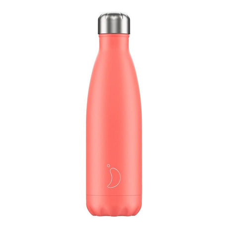 Chilly's 500ml Pastel Coral Bottle - PLASTICS - STORAGE LUNCH BOX BEAKER - Beattys of Loughrea