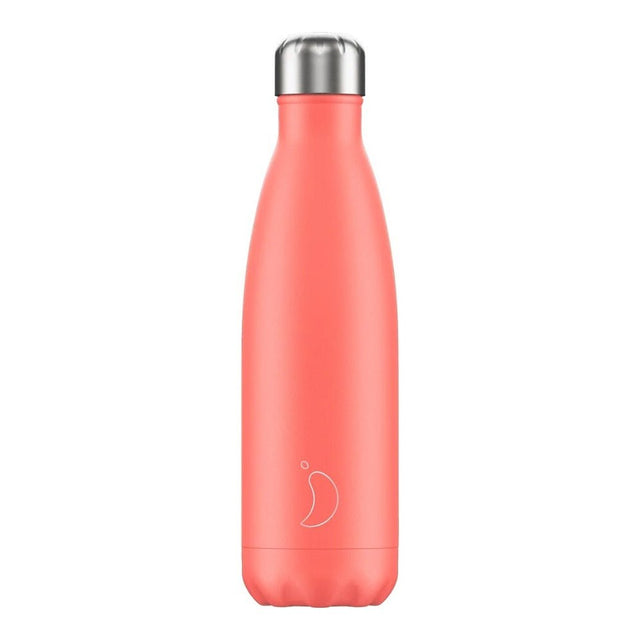 Chilly's 500ml Pastel Coral Bottle - PLASTICS - STORAGE LUNCH BOX BEAKER - Beattys of Loughrea