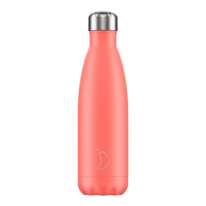 Chilly's 500ml Pastel Coral Bottle - PLASTICS - STORAGE LUNCH BOX BEAKER - Beattys of Loughrea