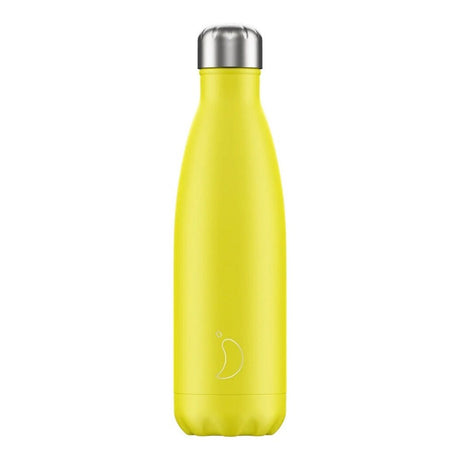 Chilly's 500ml Neon Yellow Bottle - PLASTICS - STORAGE LUNCH BOX BEAKER - Beattys of Loughrea