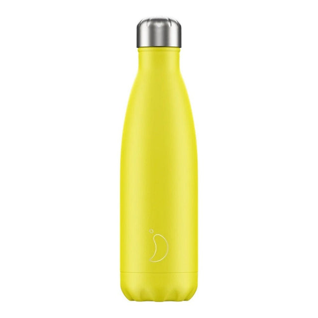 Chilly's 500ml Neon Yellow Bottle - PLASTICS - STORAGE LUNCH BOX BEAKER - Beattys of Loughrea
