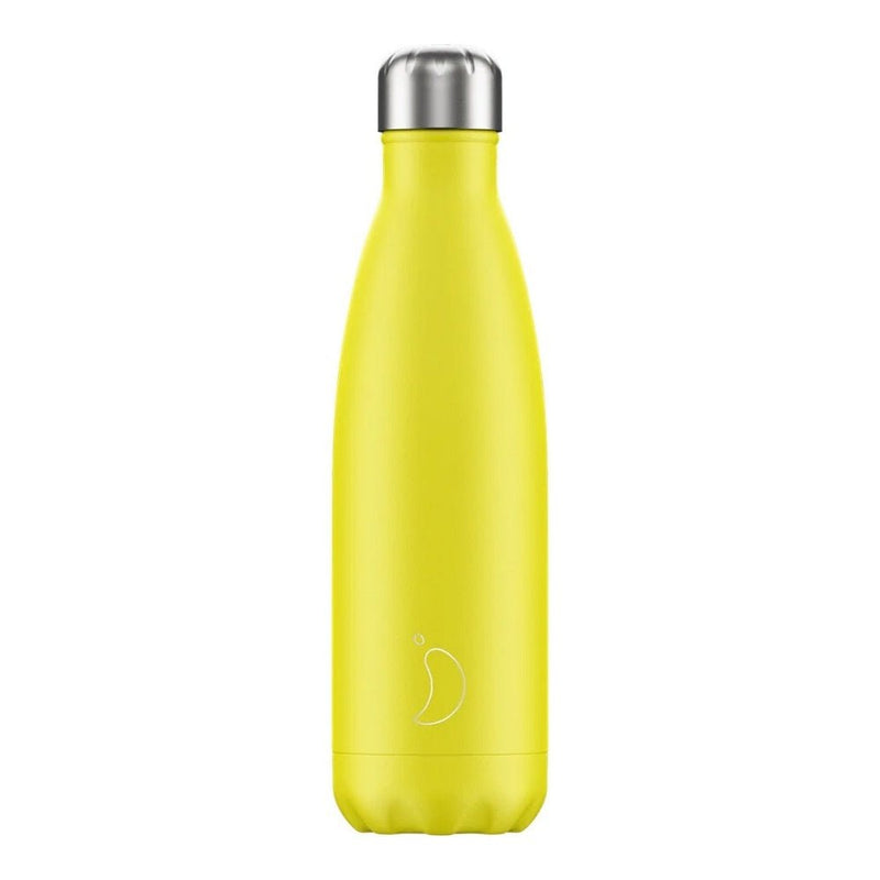 Chilly's 500ml Neon Yellow Bottle - PLASTICS - STORAGE LUNCH BOX BEAKER - Beattys of Loughrea