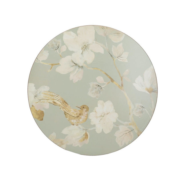 Creative Tops Duck Egg Floral Pack Of 4 Round Premium Placemats - TABLEMATS/COASTERS - Beattys of Loughrea