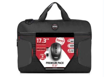 Port Designs 14/15.6" Premium Pack Laptop Bag with Wireless Mouse I 501873 - LAPTOP CASES BAGS & COVERS - Beattys of Loughrea