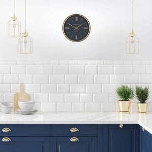Thomas Kent 10'' Hampton Wall Clock Navy - CLOCKS - Beattys of Loughrea