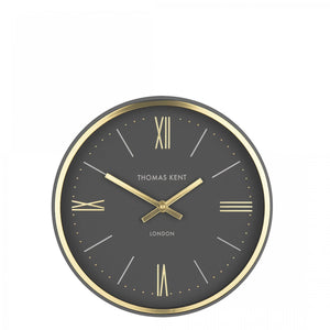 Thomas Kent 10'' Hampton Wall Clock Charcoal - CLOCKS - Beattys of Loughrea