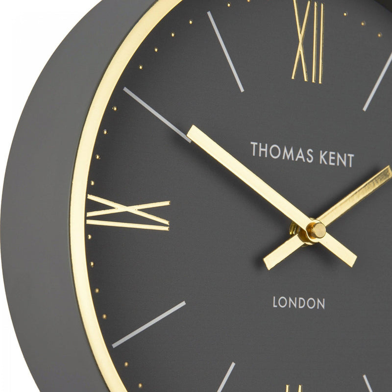 Thomas Kent 10'' Hampton Wall Clock Charcoal - CLOCKS - Beattys of Loughrea