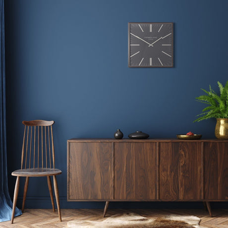 Thomas Kent 16" Garrick Wall Clock Graphite - CLOCKS - Beattys of Loughrea