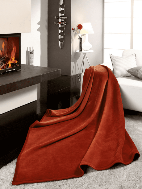 Biederlack Cotton Home Blanket 150 x 200cm Rotfuchs - THROWS/BLANKETS - Beattys of Loughrea