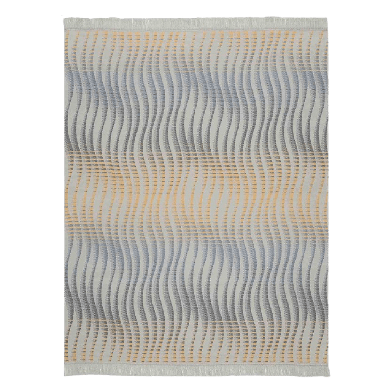 Biederlack Cotton Rich Blanket 140 x 180cm Curves Industrial - THROWS/BLANKETS - Beattys of Loughrea