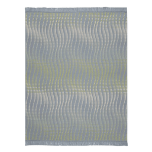 Biederlack Cotton Rich Blanket 140 x 180cm Curves Marine - THROWS/BLANKETS - Beattys of Loughrea